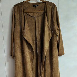 Relatively Faux Suede Swing Blazer